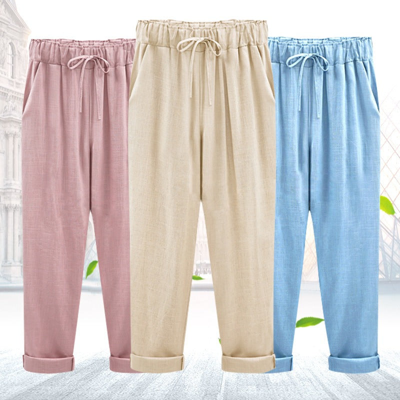 LUISA | Zomerse linnen-katoenen broek voor dames