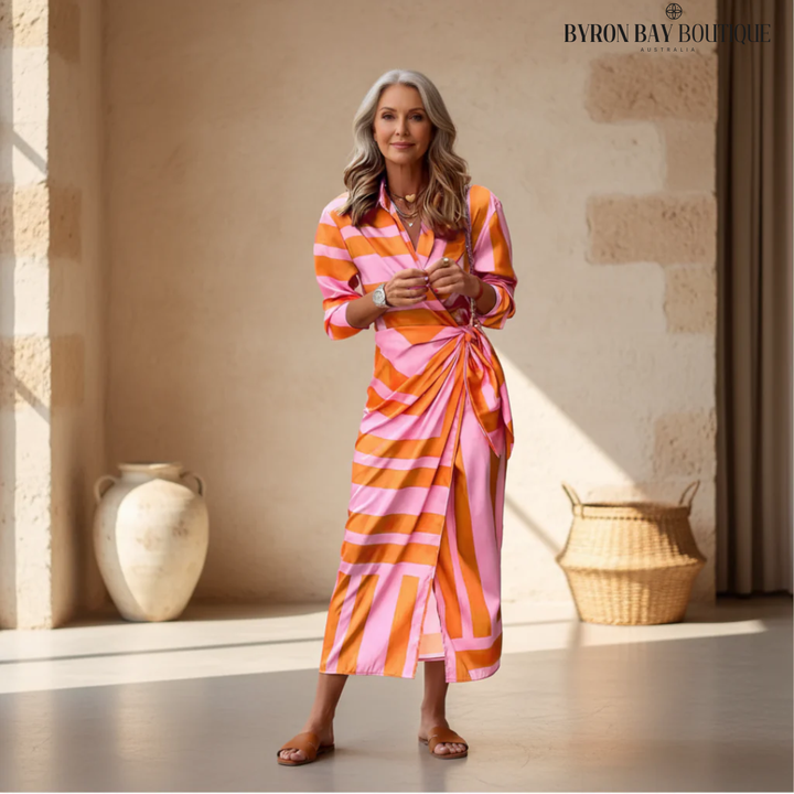Elvina - Printed Wrap Dress