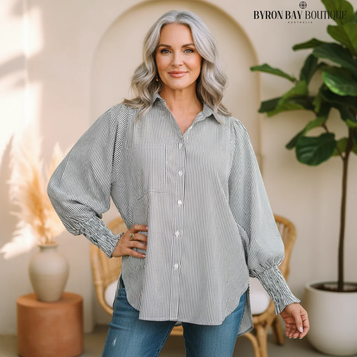 Quinlee - Stripe Relaxed Shirt