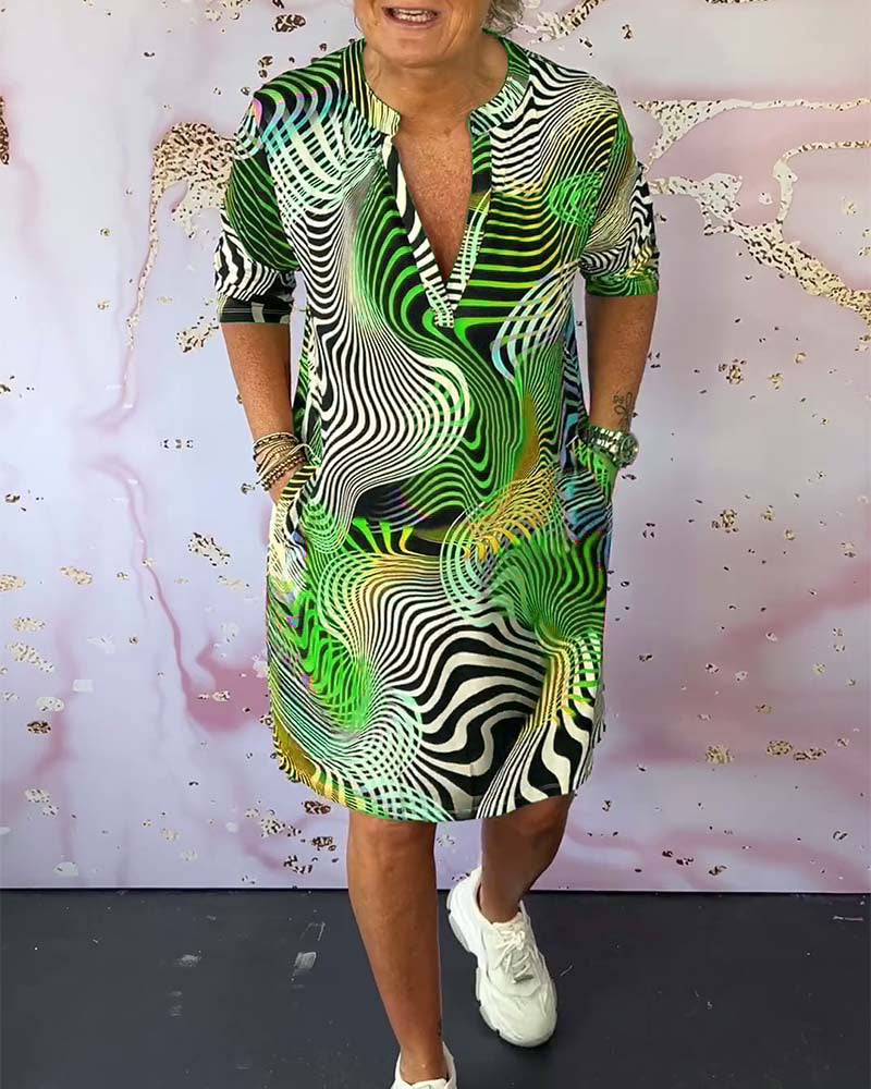 Amie - Abstract Flow Dress