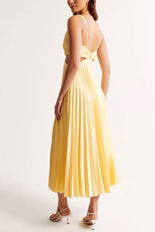 Lavinia Pleated Cut-Out Maxi Dress