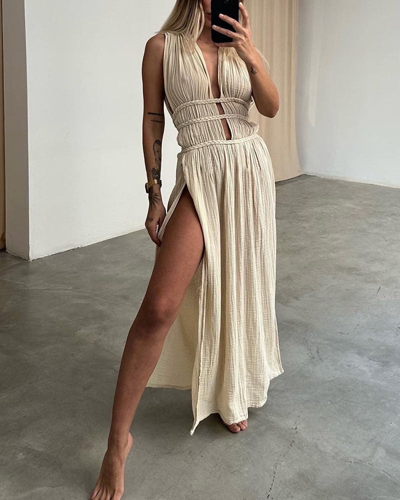 Zolla - Textured Slit Dress