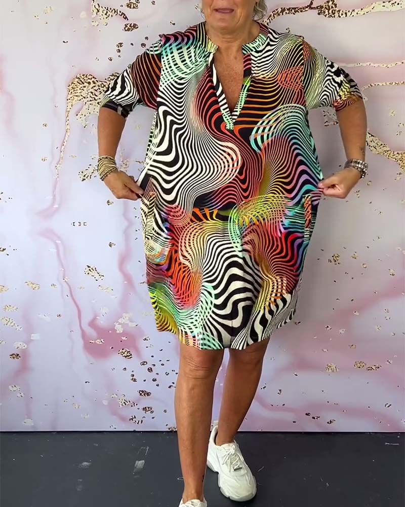 Amie - Abstract Flow Dress