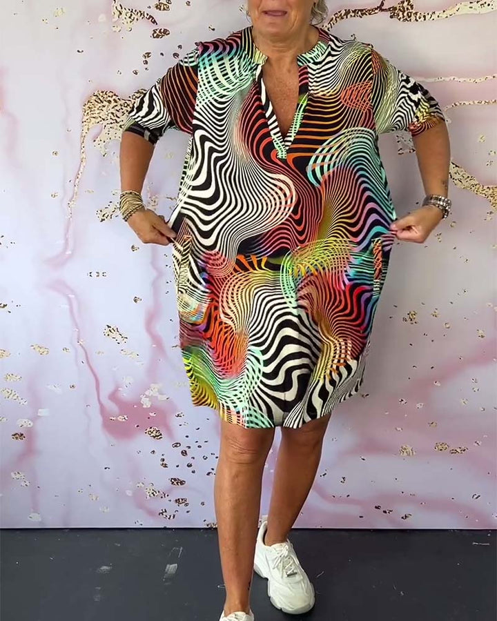 Amie - Abstract Flow Dress