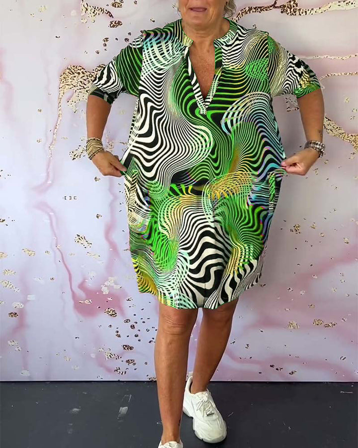 Amie - Abstract Flow Dress