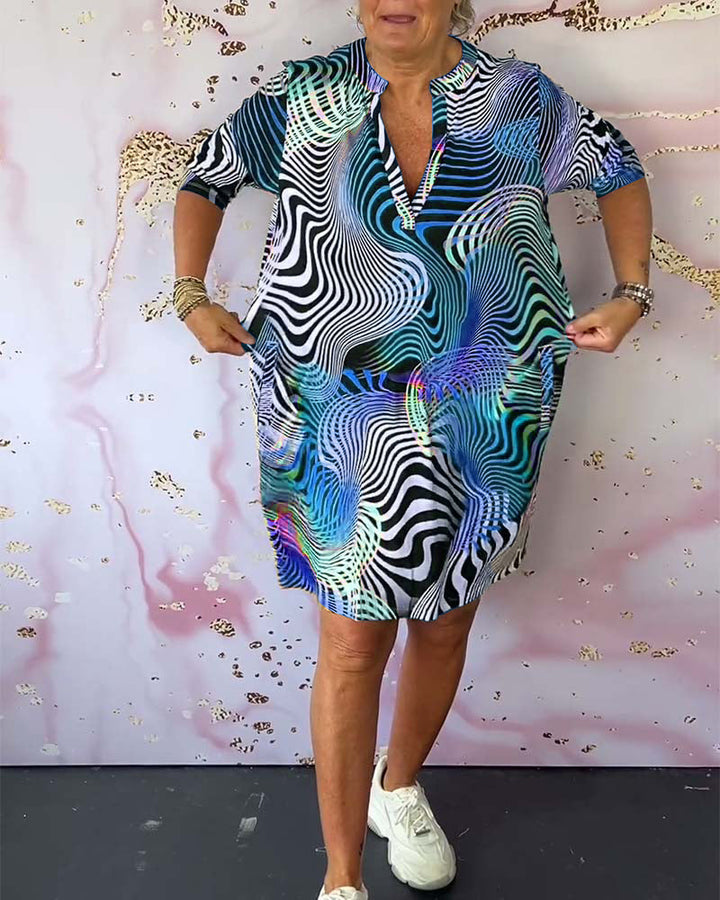 Amie - Abstract Flow Dress