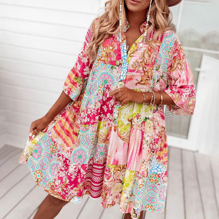 Karylle - Bohemian Patchwork Dress