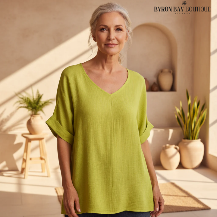 Daniela - Comfy Casual V-Neck Top