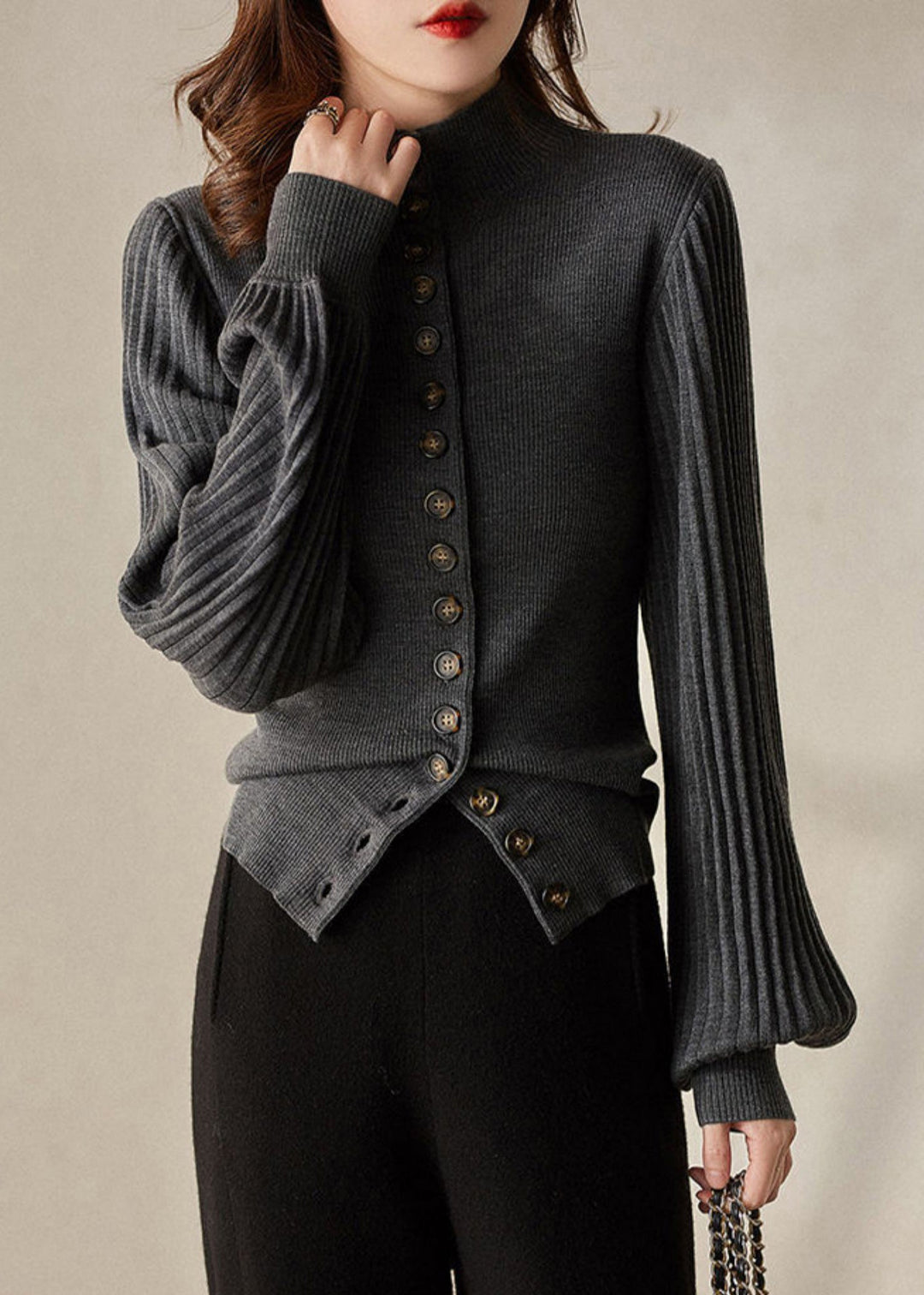 Tiffany - Elegant Buttoned Sweater