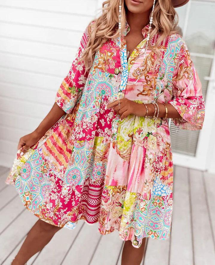 Karylle - Bohemian Patchwork Dress