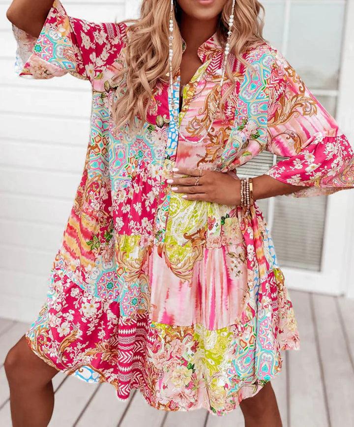 Karylle - Bohemian Patchwork Dress