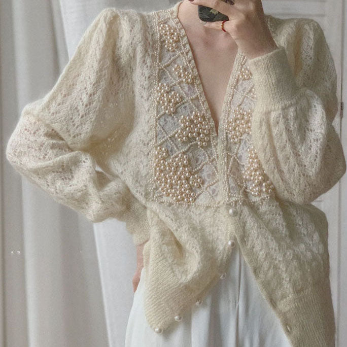 Anastasia - Pearl Embellished Cardigan