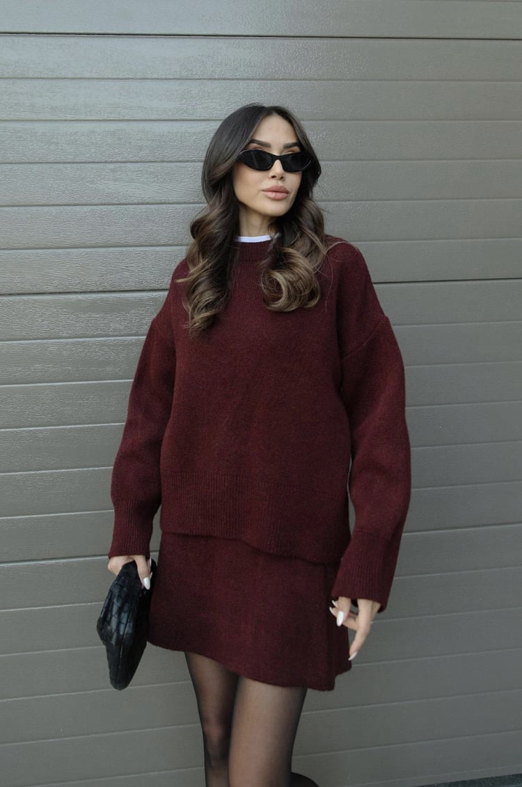 Prairie - Elegant Sweater Skirt Set