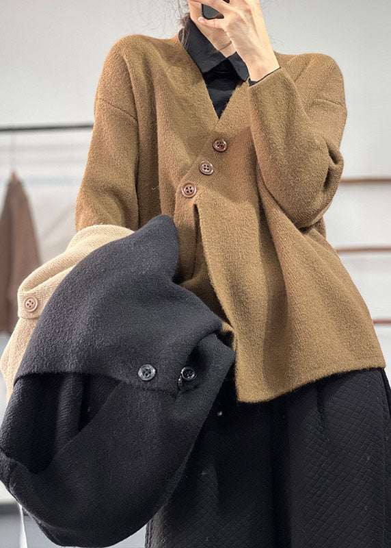Angelie - Asymmetrical Button Cardigan