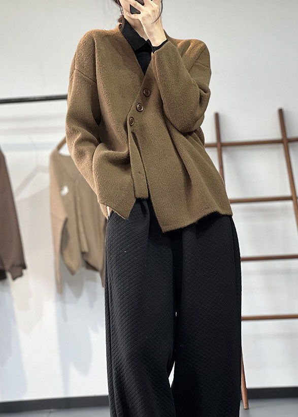 Angelie - Asymmetrical Button Cardigan