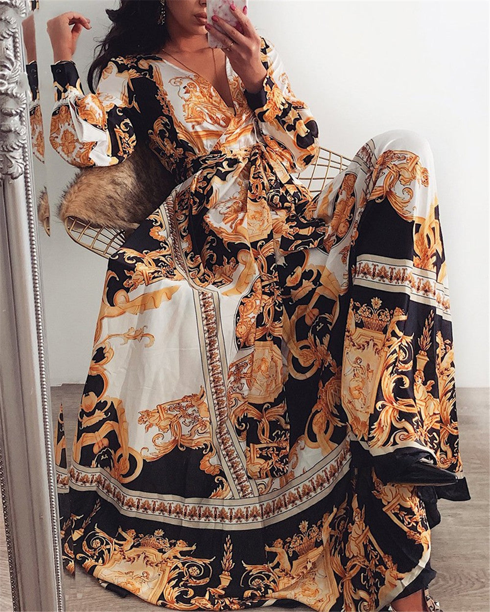 Faye - Boho Printed Dress
