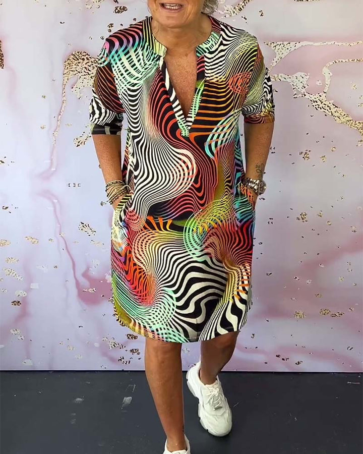 Amie - Abstract Flow Dress