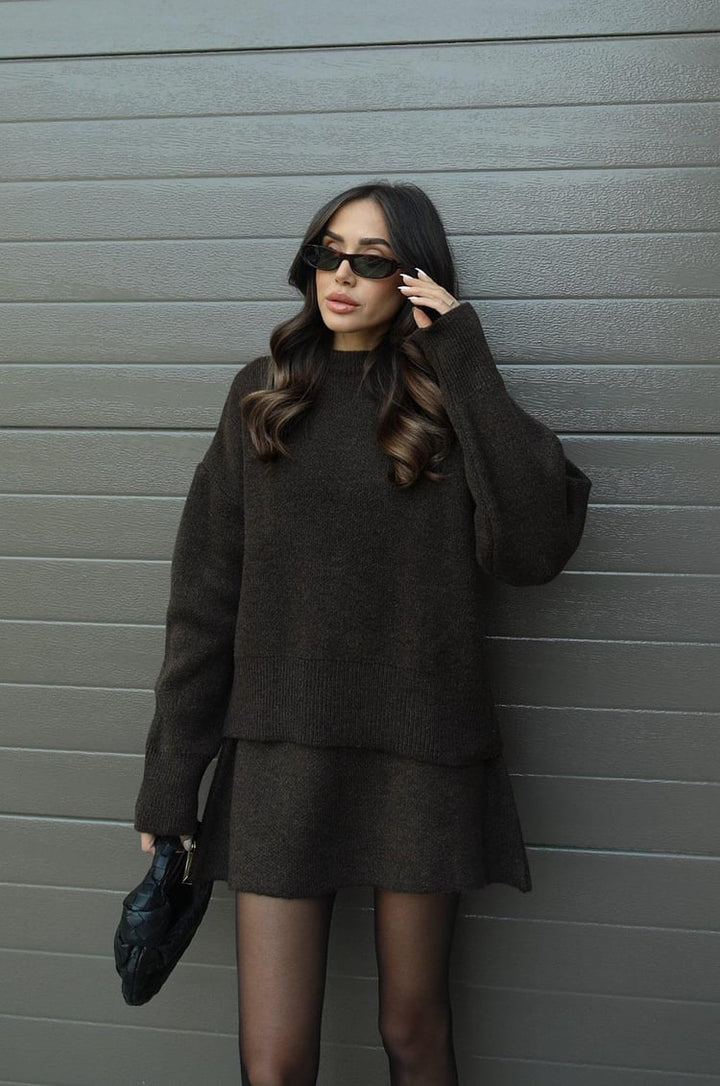 Prairie - Elegant Sweater Skirt Set